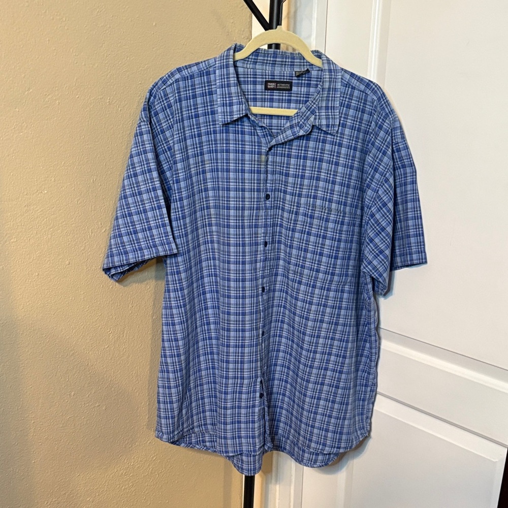 Faded Glory Men's Blue Plaid Casual Shirt